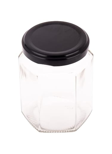 AKDC Glass Bottle W/Metal Lid L(6CM) XW(7CM) XH(9CM) Transparent