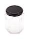AKDC Glass Bottle W/Metal Lid L(6CM) XW(7CM) XH(9CM) Transparent