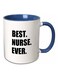 Best Ever-Worlds Greatest Staff Worker Fun Nurses Day Two Tone Mug Blue