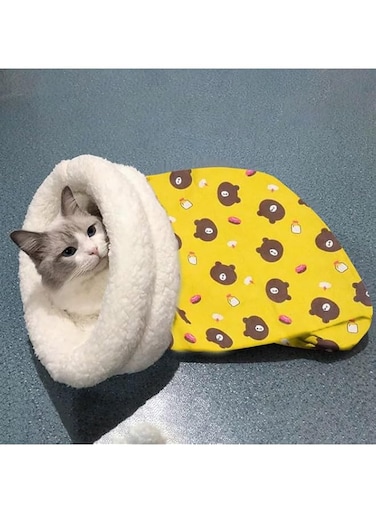 Cat Winter Sleeping Bag, Cat Sleeping Bag for Indoor Cats, Cosy Cat Bed Cave Tunnel Bag, 2024 New Cute Cat Sleeping Bag for Indoor, 360&deg; Wrap Comfortable Cat Sack for Winter Sleeping