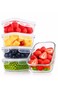 5 Pack, 1040ML Glass Meal Prep Containers, Airtight Glass Food Storage Containers with Lids, Airtight Food Container Kitchen Storage Containers Glass Lunch Containers