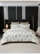 Printed Duvet Set, King Size Fits 200x200 cm - 6-Pcs Bed Set, Microfiber Fabric - 1 Duvet Cover, 1 Fitted Sheet, 2 Pillow Shams, 2 Pillowcases (Filler Not Included)