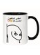 Coffee Mug Arabic "Turn Off Your Phone This Is Better for Your Friend" Gift, Funny Gift in Black
