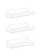 Sooyee Acrylic Shelves,3 Pack 15 Inch Floating Wall Mounted Shelves, Funko Pop Display Case,Invisible Kids Book Shelf,Picture Ledge Shelf Decor Accents ,5MM Thick Bathroom Shelves,4.77" Wide,Clear
