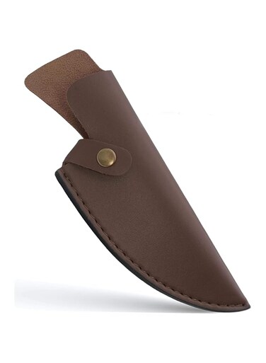 THE WHITE SHOP Leather Sheath For Chef Knife Edge Guards Blade Protector Cleaver Knives Cover With Loop Belt For Outdoor Camping