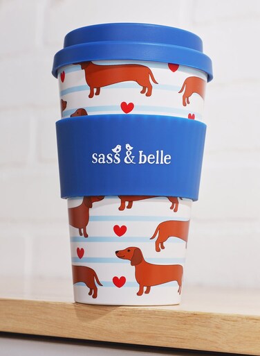 &amp; Belle Sausage Dog Travel Coffee Cup