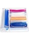 NPPLUS Bag Storage Organizer, Acrylic Baggie Organizer, Compatible With Gallon, Slide Quart, Sandwich And Snack Bags (Hexagonal Opening,Clear)