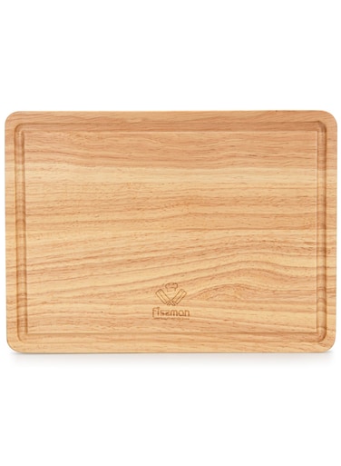 Cutting Board Rubber 30cm Wood with Juice Groove
