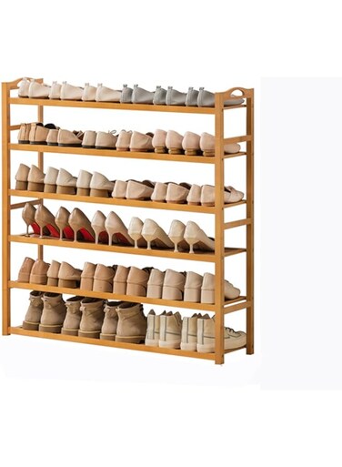 U-HOOME Wooden Shoe Rack Cabinet, Wooden Shoe Cabinet with Two Rounded Handle, Free Standing Shoes Stand Entryway Shoe Shelf,Shoe Storage Organizer Boots Storage Shelf House Furniture Shoe Racks