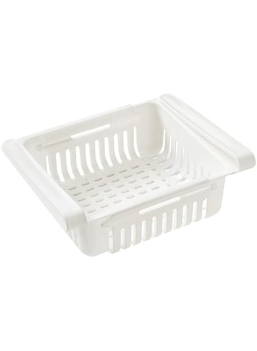 Dubai Gallery 0.43 Inch Retractable Fridge Organizer Pull Out Drawer Clip On Under Shelf Basket Multicolour 20 * 8 * 16Cm