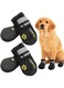 Dog Shoes Dog Snow Boots Rain Boots for Medium Large Dogs with Adjustable Reflective Straps Anti-Slip Sole Windproof