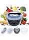 4.5L Salad Spinner, Large Vegetable Spinners Fruits Drainer Rotary Dryer Lettuce Manual Mixer Food Drain Basket Washing Machine Strainer with Bowl Double Detachable Kitchen Prep Container