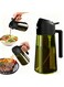 470ml Light-Blocking Dark Oil Sprayer for Cooking, 2 in 1 Olive Oil Dispenser Bottle for Kitchen, Premium Green Glass Oil Bottle, Food-Grade Oil Mister for Air Fryer, BBQ