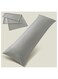 Linen Klub Long Body 1Pc Stripe Pillowcase - 100% Microfiber with envelope closure, Soft and Durable Quality, Size : 45 x 125cm , Light Grey