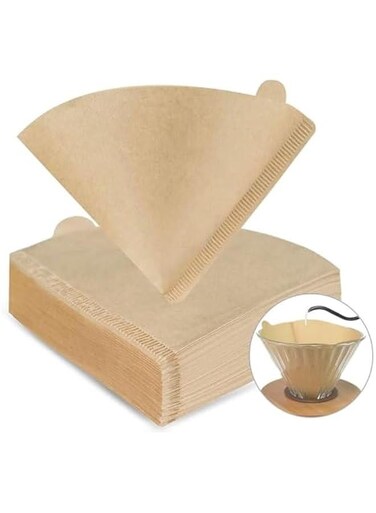 200 Count V60 Coffee Filter, Disposable Coffee Filters Paper Fit for Drip Coffee Dripper (Natural#1)