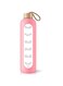 X spring Glass Water Bottle, 32 Oz Borosilicate Water Bottle with Time Marker and Bamboo Lid, Compact and Portable Glass Bottle with Silicone Sleeve, Leakproof Glass Water Cup for Travel Gym and Home