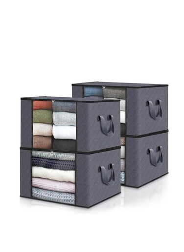 4 Piece Storage Containers for Bedroom,Closet,and Blankets Organization