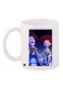 Cartoon Couple Printed Ceramic Coffee Mug White/Blue/Red 11ounce