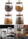 4PCS 650ml+750ml Airtight Glass Storage Jar with Bamboo Air-tight Lid, Clear Glass Food Storage Containers, Glass Kitchen Canisters for Coffee, Nuts, Cookie (Round+Trapezoid)