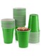StarMar 16 oz Green Cups [50 Pack] Disposable Plastic Cup, Big Birthday Party Cups, St Patrick day Plastic Cups