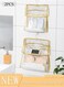 2pcs Clear Storage Bag for Bathroom, Waterproof Storage Organizer with Button and Hook, Clear Moisture Proof Dust Cover Bag Purse Organizer for Cloth Bags for Closet Hanging