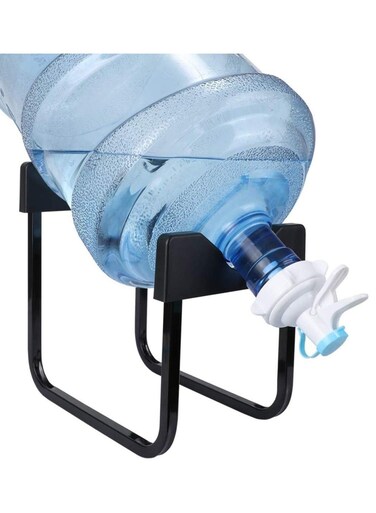 5 Gallon Water Dispenser Stand, Portable Stainless Steel Water Jug Stand Water Cooler Stand Water Bottle Stand Rack with Water Spouts Dispenser Valves for Non-screw Top (1 Stand+1 Spouts)