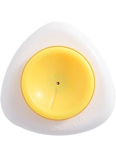 Khazna Egg Piercer for Raw Eggs 1 Pcs with Magnetic Base and Safety Lock, Easy Egg Peeler Kitchen Gadget, Easy Egg Peeler Shell Remover with Retractable Pin, White