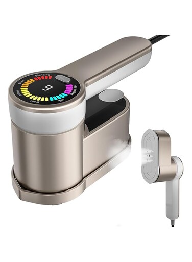 XVersion Travel Iron, Steam Iron, Travel Steamer Clothes 120ml, Quick Heat up, Portable Handheld Steamer for Travel, Wrinkle Remover Clothes Steamer with 1 Year Manufacturer Warranty - Gold