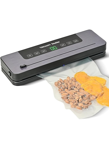 KASTWAVE Vacuum Sealing Machine, Compact Sealing System Vacuum Sealer, Portable Strong Suction Power Food Sealer, External with Cutter, Easy to Operate, Suitable for Middle-Aged and Elderly People