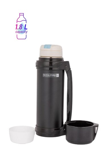 Stainless Steel Travel Vacuum Bottle Thermos With Handle Black