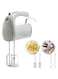 KENWOOD Hand Mixer (Electric Whisk) 300W with 5 Speeds + Turbo Button, Twin Stainless Steel Kneader and Beater for Mixing, Whipping, Whisking, Kneading HMP20.000WH White