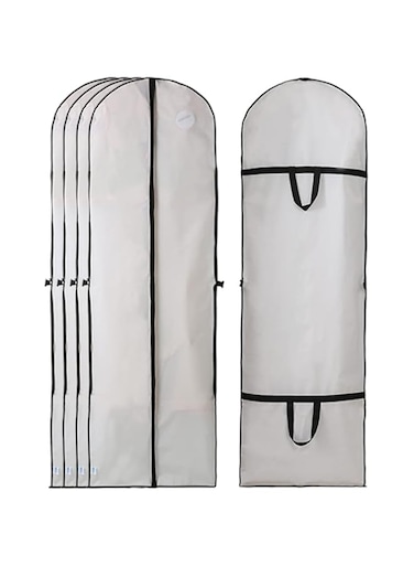 XINYIFU Lightweight 4 PCS Wedding Gown Cover Dress Garment Clothes Storage Bag Foldable Dampproof Washable Wedding Dress Long Dress Bag