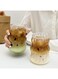 2 Pcs Ribbed Glass Cups 18 Oz Vintage Drinking Glassware Ripple Cocktail Glasses for Iced Coffee Juice Beverage Milk