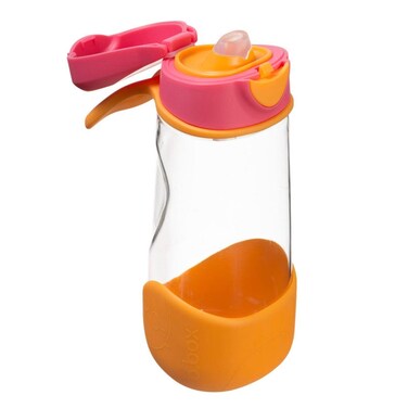 Sport Spout Drink Bottle for Kids   Easy-Flow Silicone Spout   Leakproof Push Button Lid   Ergonomic Triangle Grip   BPA-Free Tritan&acirc;&bdquo;&cent; Water Bottle   15.2 fl oz   450ml-Strawberry Shake