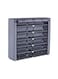 12-Shelves Multipurpose Adjustable Collapsible Shoe Rack Grey 120x118x30cm