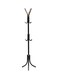 Free-Standing Metal Coat Rack Black 72x20x8.5cm