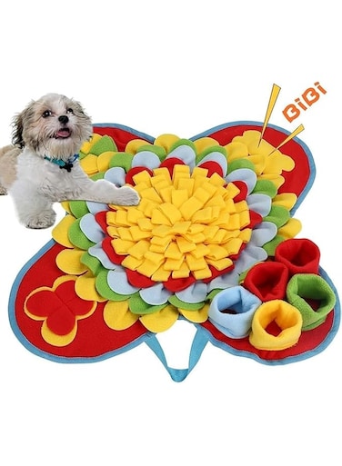 Euskolete Dog Snuffle Mat Feeding Mat for Dogs Encourages Natural Foraging Skills for Cats Rabbits Dogs Bowl with Puzzle Toys for Boredom Stimulating Slow Eating and Keep Busy