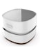 Angju Desktop Vacuum cleaner,Mini table dust sweeper Energy Saving with auto power-off function,High endurance up to 400 mins,Cordless&amp;360&ordm; Rotatable Design for Keyboard/Home/Office (white charging)