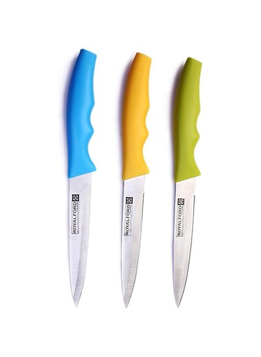 Royalford Stainless Steel Blade Utility Knife (3pcs) - Stainless Steel Razor Sharp Blades - Ultra Sharp Cooking Knives, Perfect for Carving &amp; Chopping - Best Kitchen Gift for Cooking Lovers &amp; Chefs