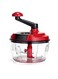 Multi-Functional Manual Food Processor,8 Cup Hand-powered Crank Chopper,Mincer Blender with Clear Container,for Vegetables Meat Fruits Nuts Herbs Onions (Without Base)