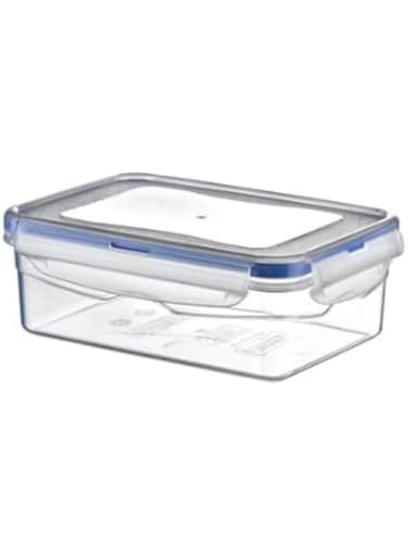 Cleany Genie Hobby Life Airtight Food Storage Container, 800ml, Clear Plastic with Light Blue Seal, 02 1465