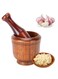 Mortar and Pestle Set, Garlic Masher Manual Grinder Crusher Garlic Crusher Kitchen Grinding Bowl for Home