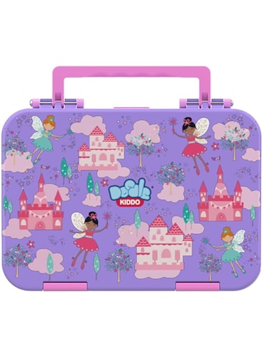 Doodle Kiddo&reg; Fairy Lunch Box for Girls &ndash; Fairy Bento Lunch Box Food Carrier   4 Compartments, Leak-Proof, BPA-Free   Freezer, Microwave &amp; Dishwasher Safe