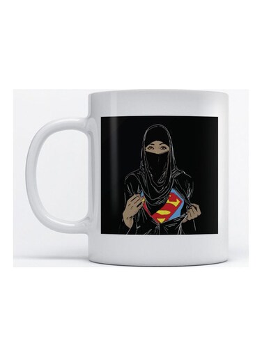 Mug Super Woman for Coffee and Tea White