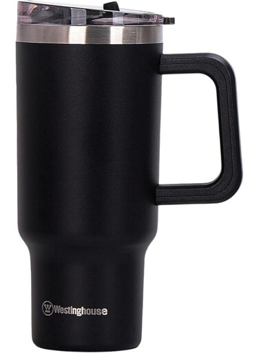 USA 40oz/1184ml Double-Wall Stainless Steel Insulated Tumbler   BPA-Free Reusable Cup for Coffee, Water, Iced Tea &amp; More   6 hrs Hot &amp; 9 hrs Cold   Ideal for Indoor &amp; Outdoor Use   Black