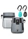 ALLNEWELOOK Dog Treat Pouch with 2 Clickers - 3 Ways to Wear Wearable Pet Training Bag with Waist Belt &amp; Shoulder Strap (Dog Treat Pouch Grey)