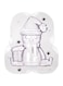 ibili Magnetic Gingerbread/Chocolate Mould Snowman, Transparent/Purple, 20 x 17.3 x 20 cm