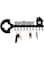 BPA Key Organizer Wall Mount Rack - Decorative 10 Hook Iron Key Ring Holder for Wall - Ideal for, Front Door, Kitchen, Hallway - Includes Screws &amp; Anchors &ndash; 5 x 14.75 Inches, Black