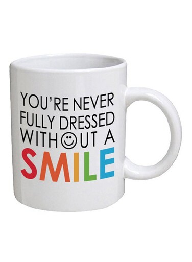 Your Wall Smile Quote Coffee Mug White/Black/Red