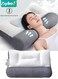 Orthopedic Fiber Pillow for Neck Pain Relief - Cervical Support Pillow for Adults, Anti-Snoring &amp; Spine Alignment, Breathable Soft Fabric &amp; Luxurious Feather-Down Filling, Home &amp; Travel Bed Pillow (Single Size)